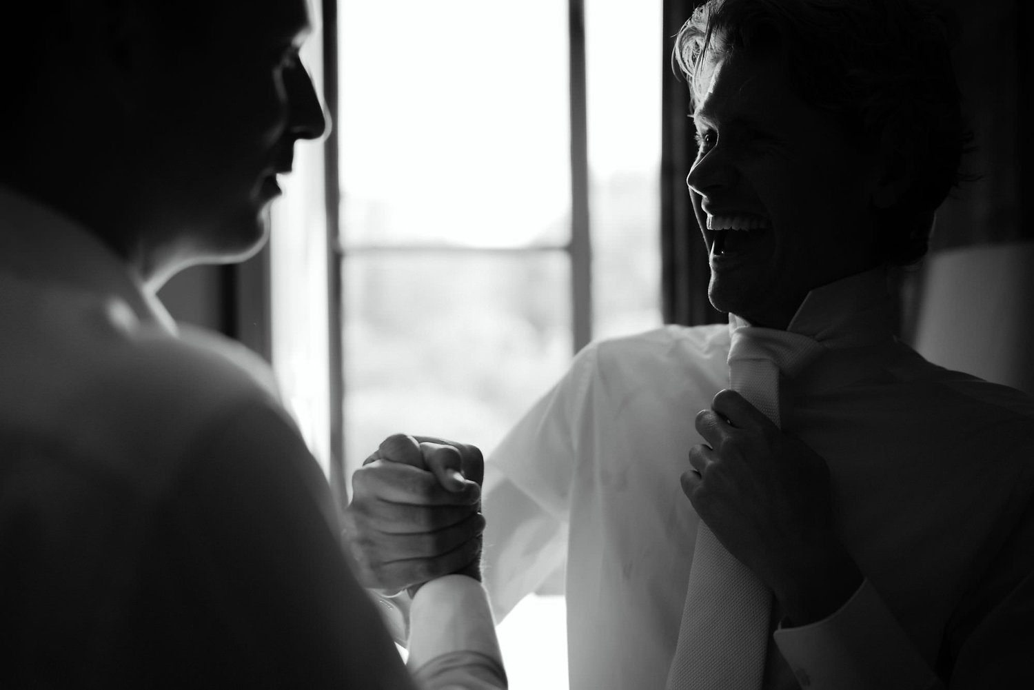 Groom preparing for wedding photography mark hadden photographer