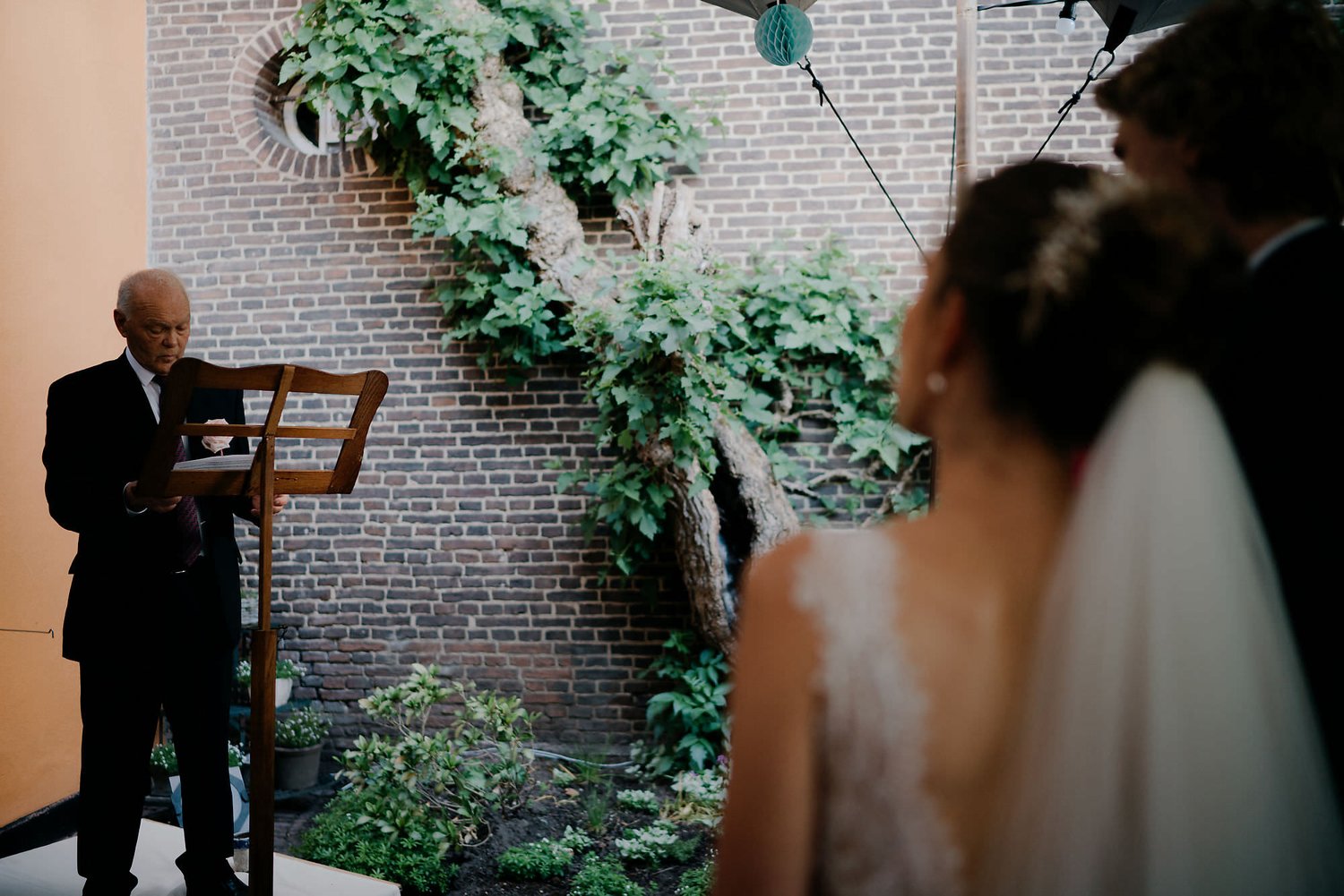 wedding ceremony photography bride and groom