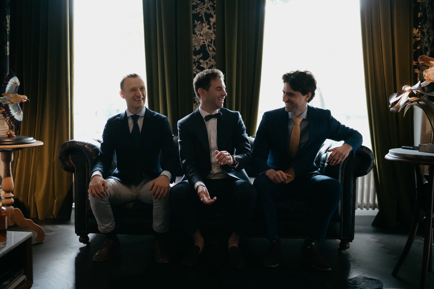 Groom preparing for the wedding photograph by mark hadden destination wedding photographer based in amsterdam