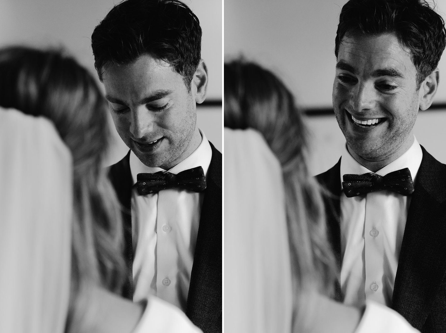 smiling groom during the wedding ceremony photograph by wedding photographer mark hadden