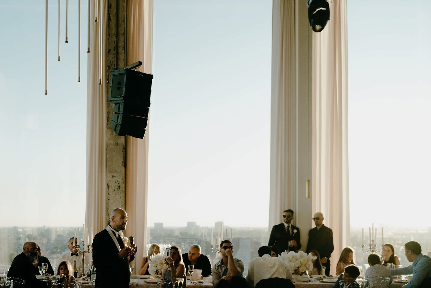 Kareline_Amir_400 - Groom giving speech at wedding reception in a'dam tower, amsterdam.jpg